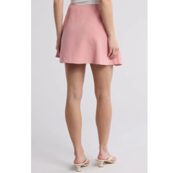 Rag & Bone 'Elsie' Linen-Blend A-Line Mini Skirt, Pink - Picture 2 of 2
